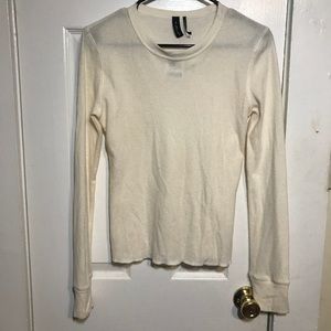 Nwt urban outfitters cream long sleeve top medium